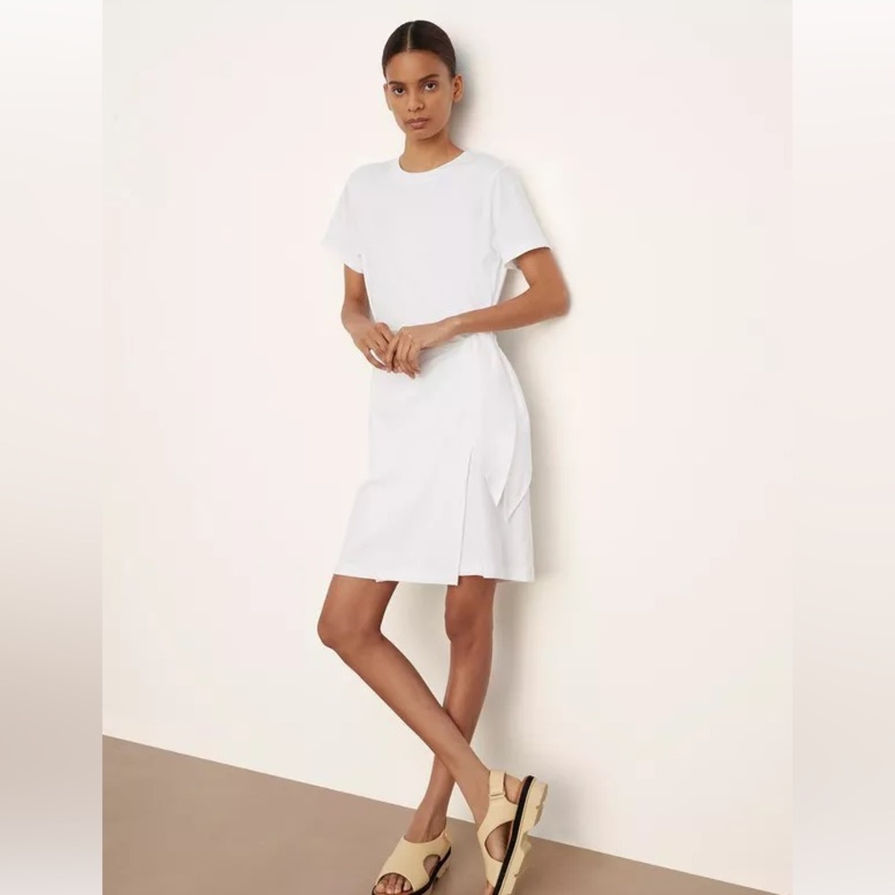 Vince - Short Sleeve Waist Tie Dress